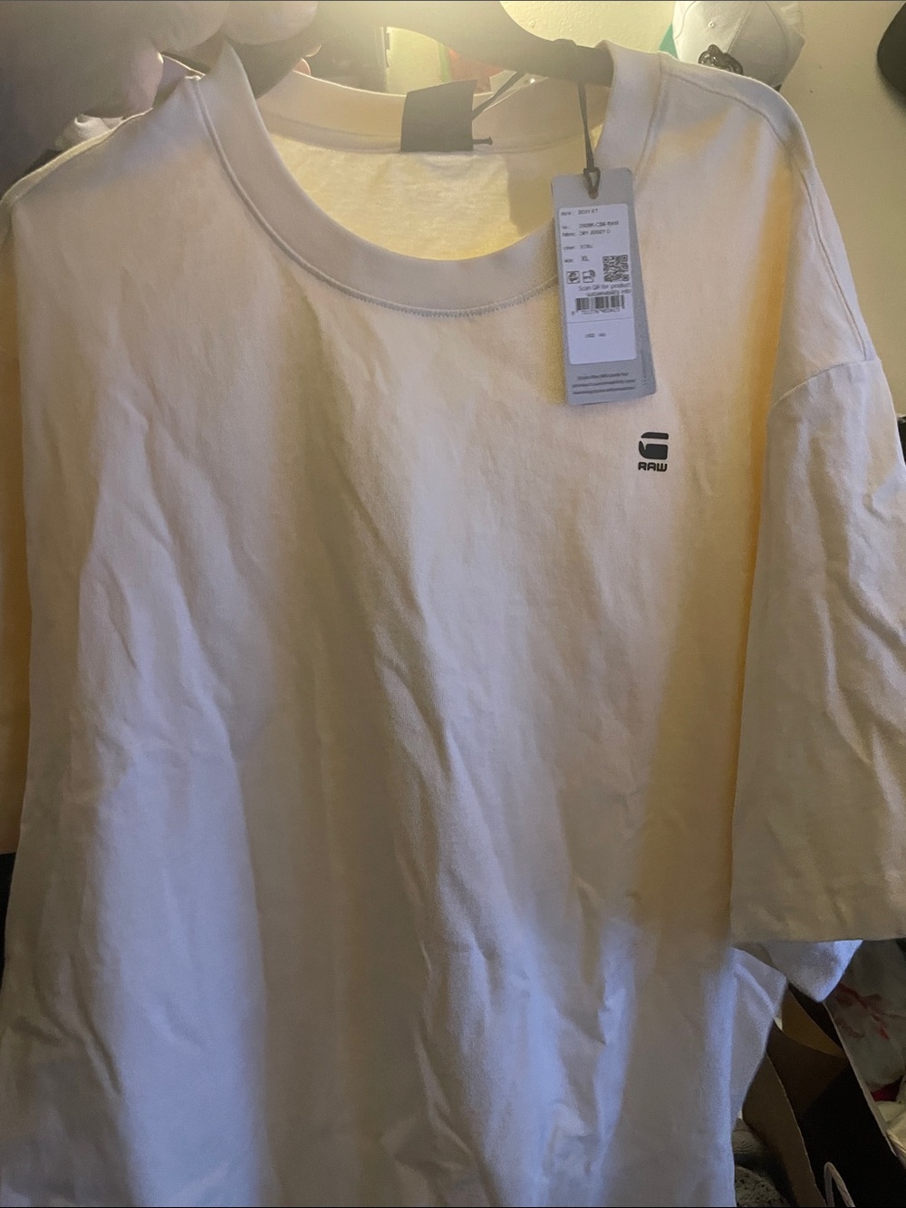 G-Star Men's Short Sleeve Tee in Light Cream